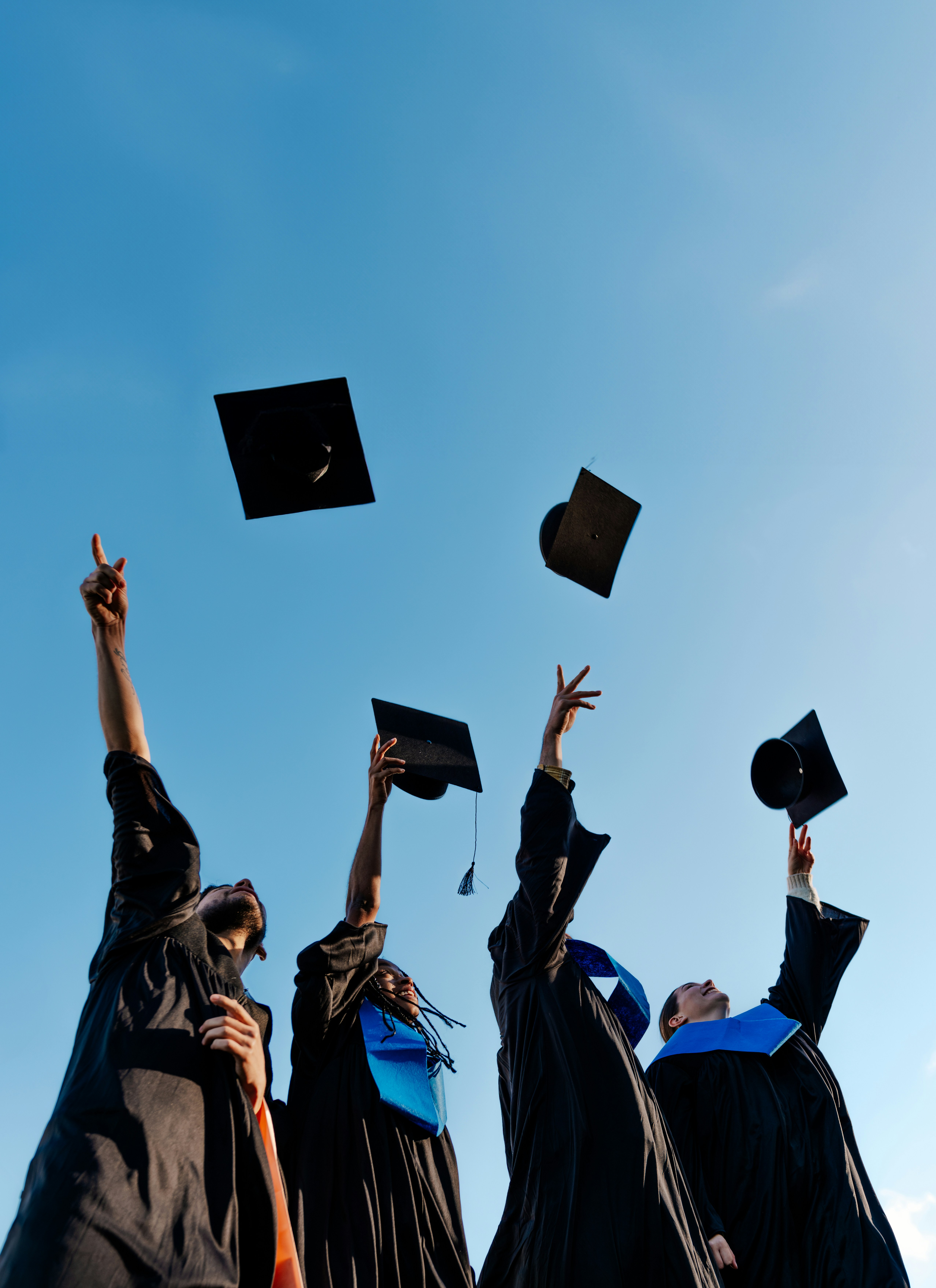 Graduate launching forward