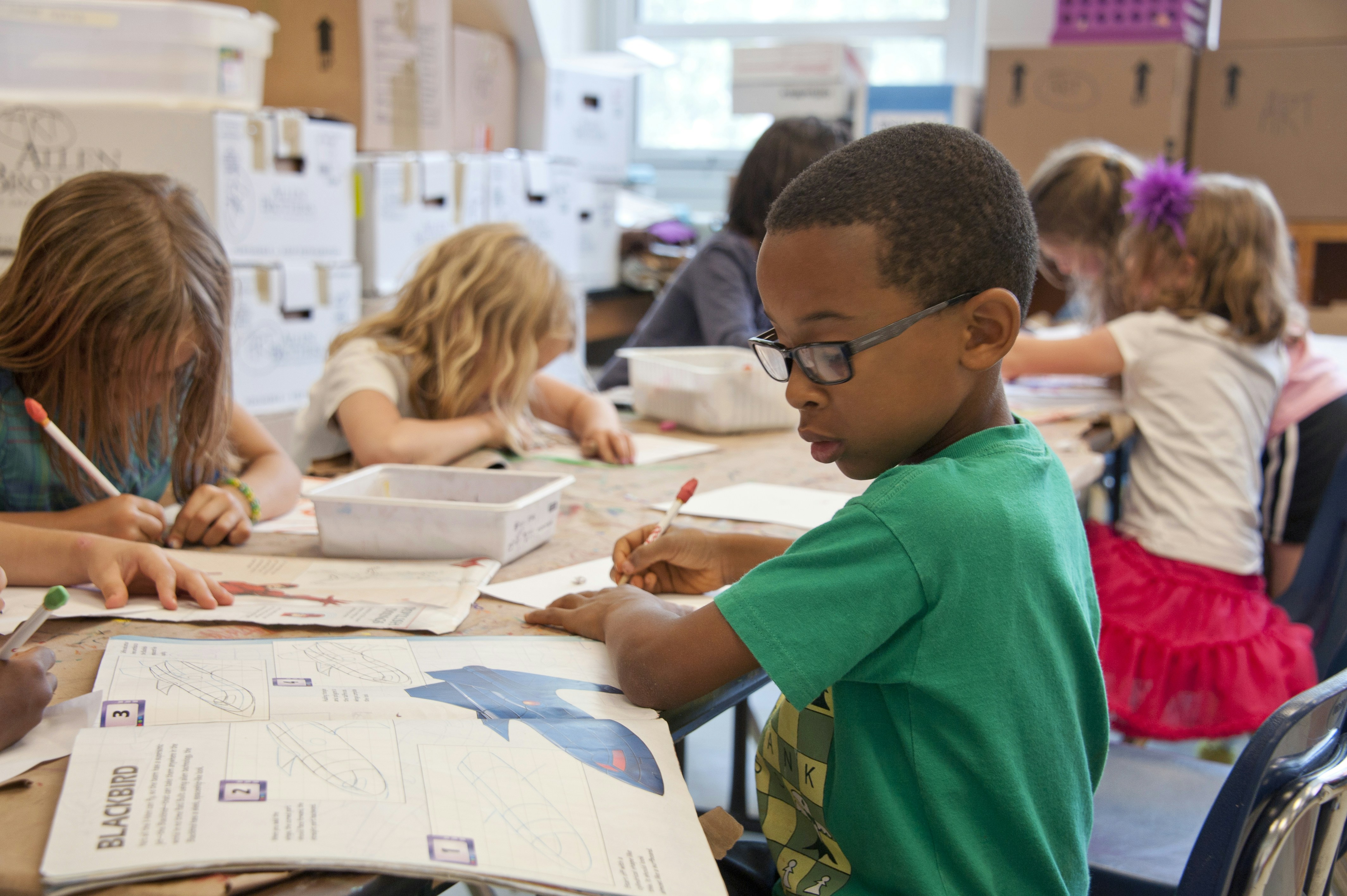 Children exploring interests